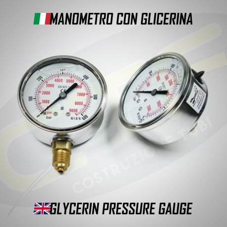 Manometro con Glicerina Attacco Radiale e Posteriore