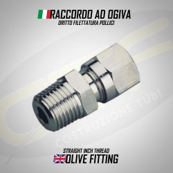 Raccordi ad Ogiva - Dritto Filettatura Pollici